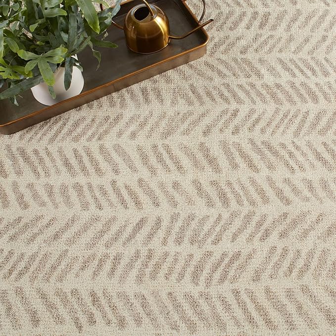 Dash & Albert Rowley Grey Machine Washable Rug, 5 X 8 Feet, Grey Graphic Pattern