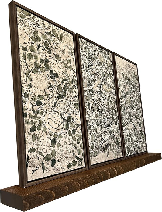 joelsantiques 60 Inch Wooden Floating Shelves for Wall - 60x6x2 in - Made of Natural Wood - Long Heavy Duty Rustic Wall Shelves for Bedroom - Perfect for Living Room, Kitchen - Medium Brown