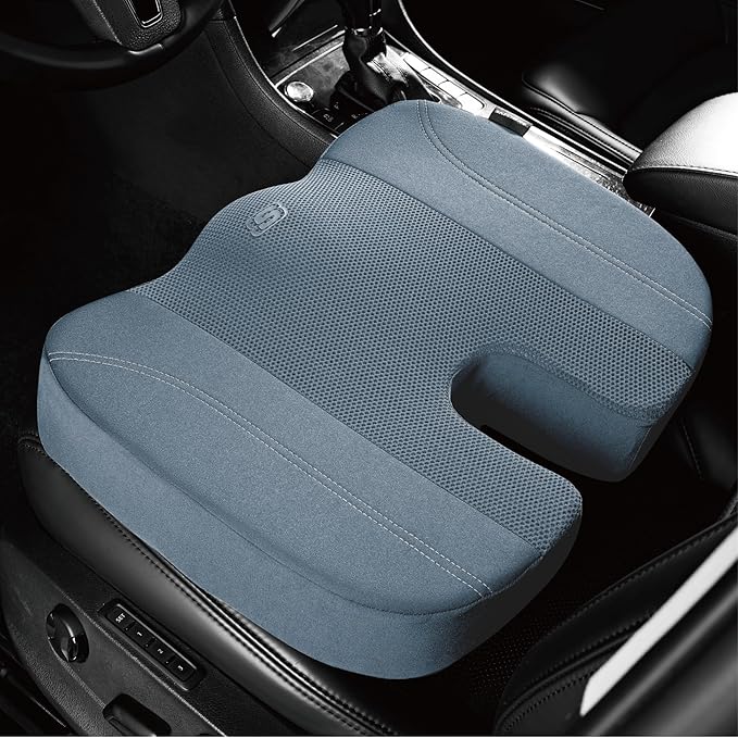 Skechers Seat Cushion, Air Cooled Memory Foam Cushion for Office Chair,Ergonomic Office Desk Accessories for Tailbone Pain Relief,Chair Cushions for Long Sitting Office Workers,Car Drivers,Blue