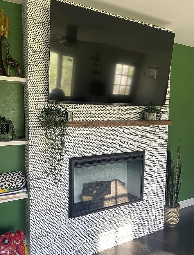 joelsantiques 72 Inch Wooden Floating Shelves for Wall - 72x6x2 in - Made of Natural Wood - Long Heavy Duty Rustic Wall Shelves for Bedroom - Perfect for Living Room, Kitchen - Medium Brown