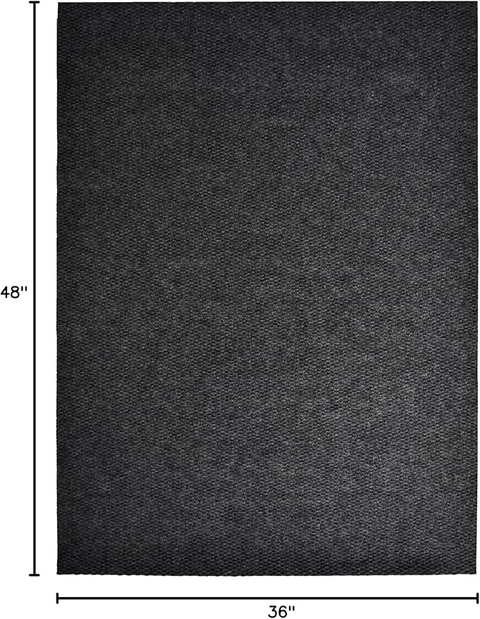 iCustomRug Entryway Door Mat – 3x4ft Black, Indoor/Outdoor, Non-Slip Rubber Backing, Low-Profile All-Weather Carpet, Non-Shedding & Easy Care, Entryway Mat Ideal for High Traffic Areas