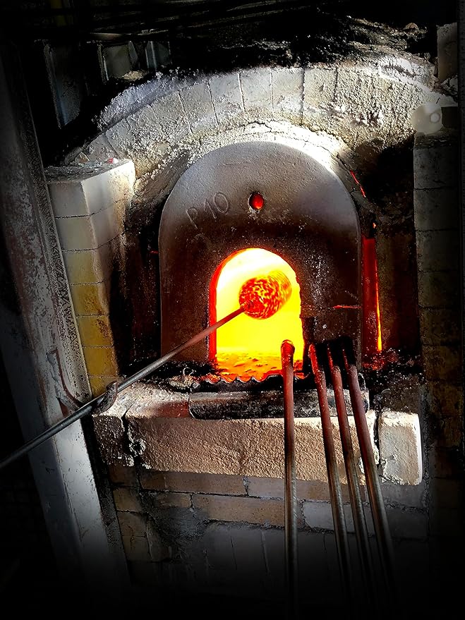 MAZZEGA ART & DESIGN - Set of 6 Handcrafted Blown Glass Water Glasses with Refined and Original Murano Murrine - The Colors of Murano - 'Classic 9,8 oz' Model. Made in Italy (6, Color Mix Gift Pack)