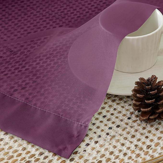 Aiyufeng Plum Purple Sheer Curtains 84 Inches Long 2 Panels, Solid Voile Top Dual Rod Pockets Stylish Breathable Drapes Window Treatment for Kid's Room/Bedroom/Living Room, 40W x 84L inches