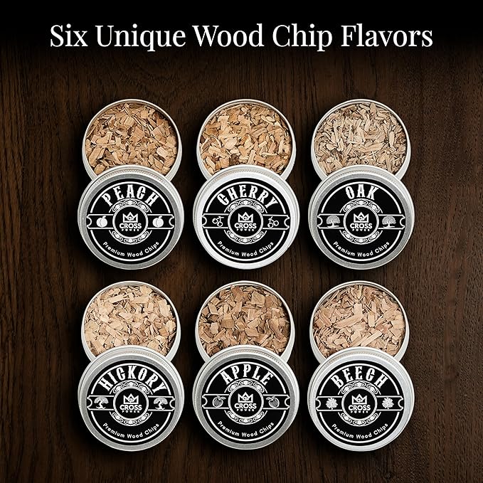 Whiskey Smoker Kit - Premium Cocktail Smoker Kit with Torch, 6 Flavors of Wood Chips, Whiskey Stones, Filters, Durable Old Fashion Smoker Kit, Ideal for Whiskey Lovers (No Butane)