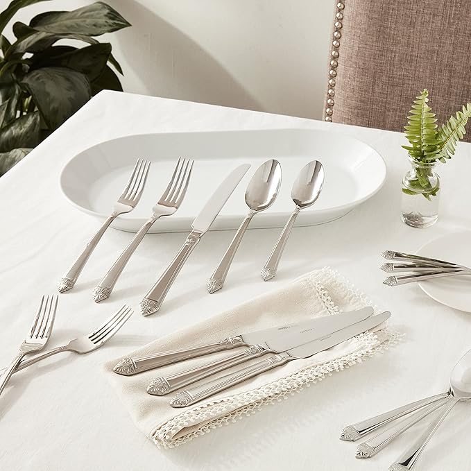Oneida Eave 20 Piece Everyday Flatware Set, Service for 4, 18/0 Stainless Steel, Silverware Set