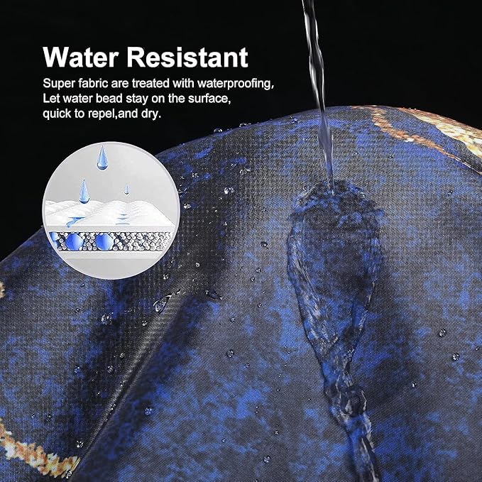 Marble Shower Curtain, Blue Marble Shower Curtain Set, Abstract Luxury Blue Golden Glitter Veins Texture Marble Shower Curtains for Bathroom, Waterproof Fabric, 36 x 72 inches