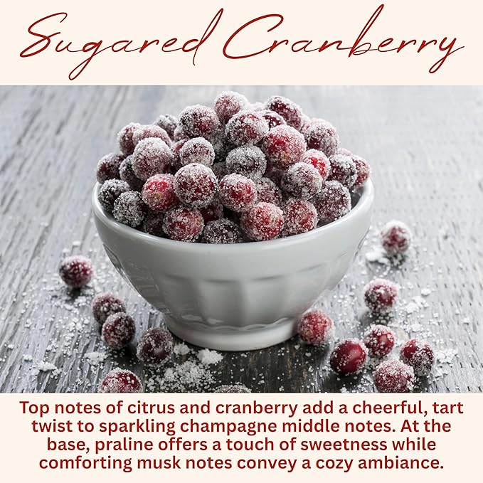 Wickless Candles for Candle Warmer Lamp, Many Scents to Choose, 100% Non-Toxic Soy Wax, Scented Candle Melts for Warming Plate, Handmade in The USA (Sugared Cranberry)