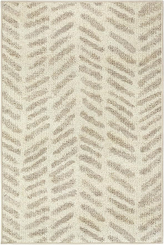 Dash & Albert Rowley Grey Machine Washable Rug, 7.5 X 9.5 Feet, Grey Graphic Pattern - Premium Luxury Hotel Quality Soft Breathable Hypoallergenic Machine Washable Easy Care All Season Comfortable