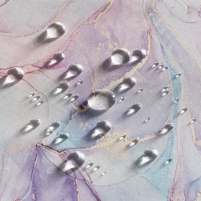 Renaiss Purples Pink Marble Shower Curtain Abstract Modern Pastel Watercolor Ink Art Luxury Hotel Bathroom Decorative Shower Curtain Waterproof Fabric Shower Curtains for Bathroom 60" W x 72" L