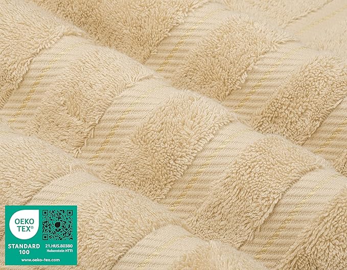 American Soft Linen 35x70 Jumbo Large Bath Towels, 600 GSM 100% Cotton Turkish Bath Sheet, Oversized Luxury Bath Towels for Bathroom Beach and Pool, Beige