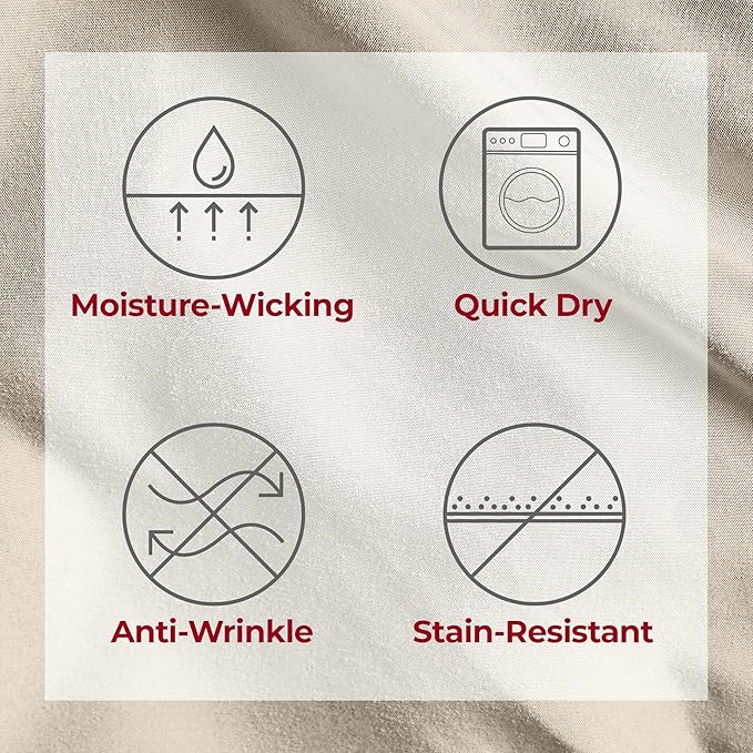 Mellanni Twin XL Sheets Set - 3 PC Iconic Collection Bedding - Hotel Luxury, Extra Soft, Cooling Bed Sheets - Wrinkle, Fade, Stain Resistant (Twin Extra Long, Beige)