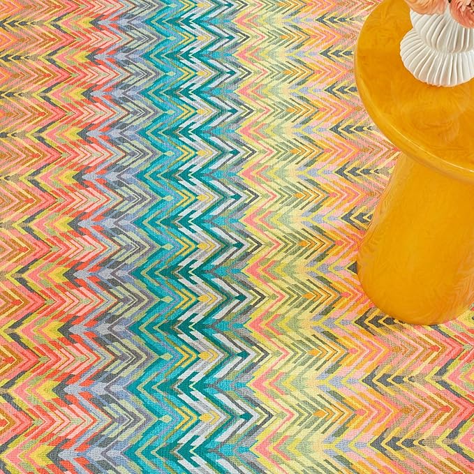 Dash & Albert Seneca Multi Machine Washable Rug, Runner-2.5 X 8 Feet, Multi Graphic Pattern