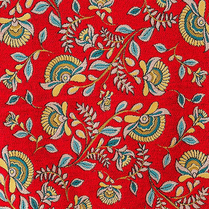 13×72 Inch Table Runner, Retro-Luxury Tassels Series for Kitchen Dining Table Holiday Decoration (Red Branch)