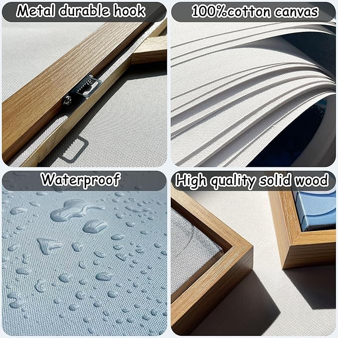 Abstract Wall Art, Modern Framed Canvas Wall Art for Living Room, Large Wood Wall Art Decor, Brown and Black Office and Kitchen Decorations, Bedroom Aesthetic, Modern Painting Print 20×40