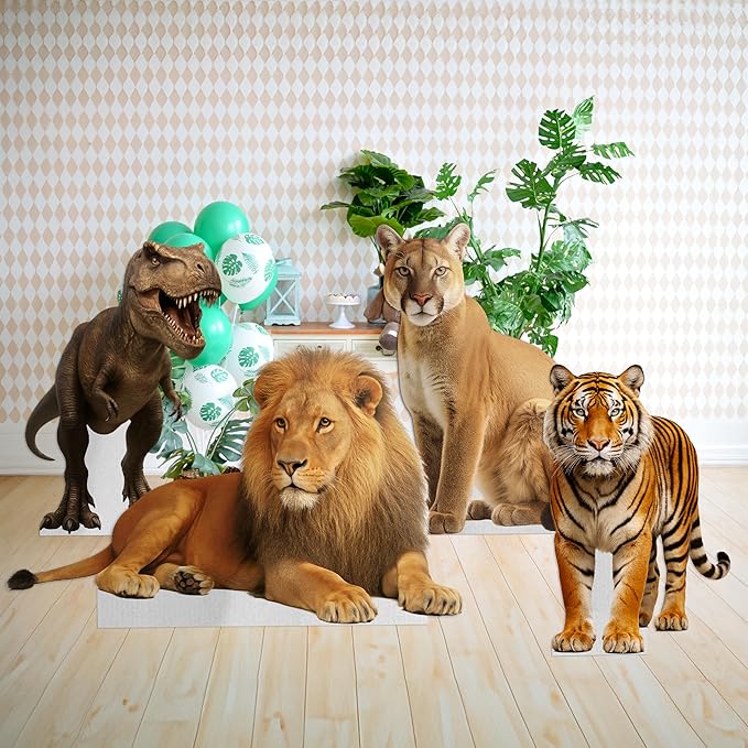 Panda - Waving Life Size Standee - 5FT Freestanding Coroplast Cutouts | Safari Animal Standup Photo Booths, Jungle Party, Birthday & Halloween Decorations