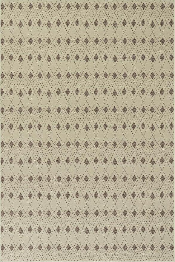 Dash & Albert Chandler Tan Machine Washable Rug, 8.5 X 11.5 Feet, Tan Geometric Pattern