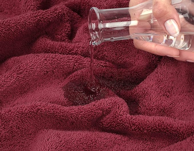 American Soft Linen Luxury Hand Towels for Bathroom, 600 GSM 100% Cotton Turkish 4 Piece Hand Towel Set, 600 GSM Hand Face Towels for Kitchen, Bordeaux Red Hand Towels