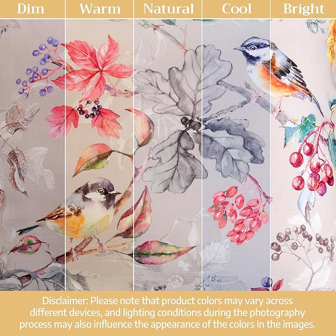 Maison d' Hermine Curtains for Living Room 100% Cotton 84 inch Length One Panel Light Filtering Curtains for Bedroom Windows with Rod and Loop Pockets Drapes (Equinoxe Multicolor, 50" W x 84" L)