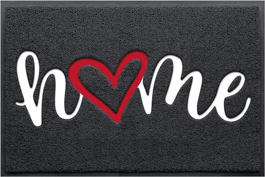 StepLively Door Mat Home Welcome Mats Outdoor and Indoor, Heavy-Duty Low-Profile Non-Slip Front Welcome Mat for Home Entrance, Outside Entry, Yard, Floor, Patio, Ideal (35''x24'', Black)