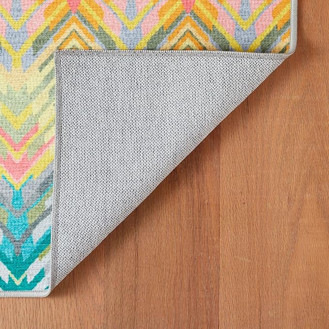 Dash & Albert Seneca Multi Machine Washable Rug, Runner-2.5 X 8 Feet, Multi Graphic Pattern