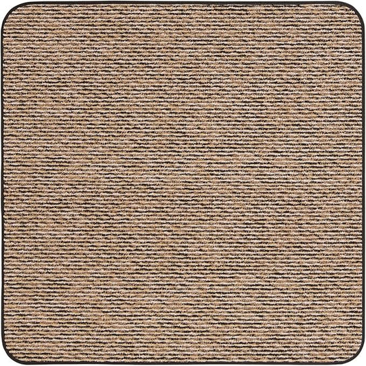 House, Home and More Skid-Resistant Carpet Indoor Area Rug Floor Mat - Black Ripple - 3 Ft X 3 Ft - Non Slip Rubber Backing, Stain Resistant, Dog Friendly, Living Room Bedroom Kitchen Entryway
