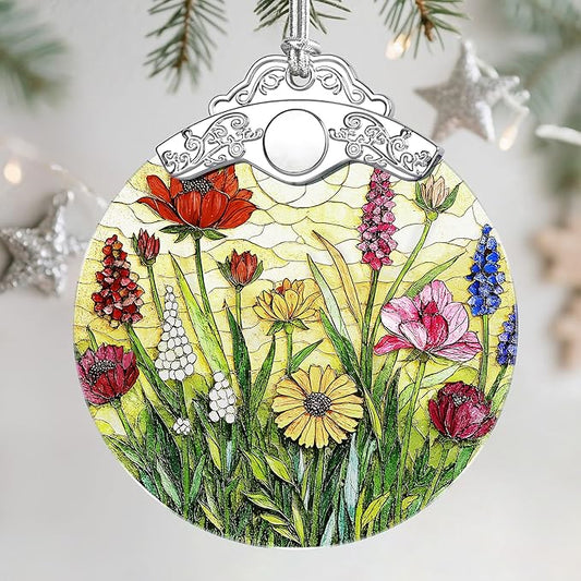Christmas Ornaments: Stained Glass Ornament, Christmas Tree Ornament, Hanging Ornaments for Home Decor & Xmas Tree Decorations – Exquisite Holiday Decor, Gifts & Holiday Present - Wildflower