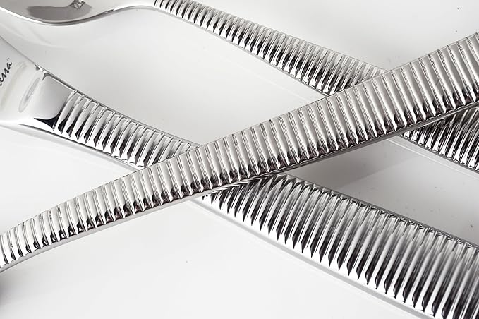 Fortessa Ringo 18/10 Stainless Steel Flatware Solid Handle Table Knife, Set of 12