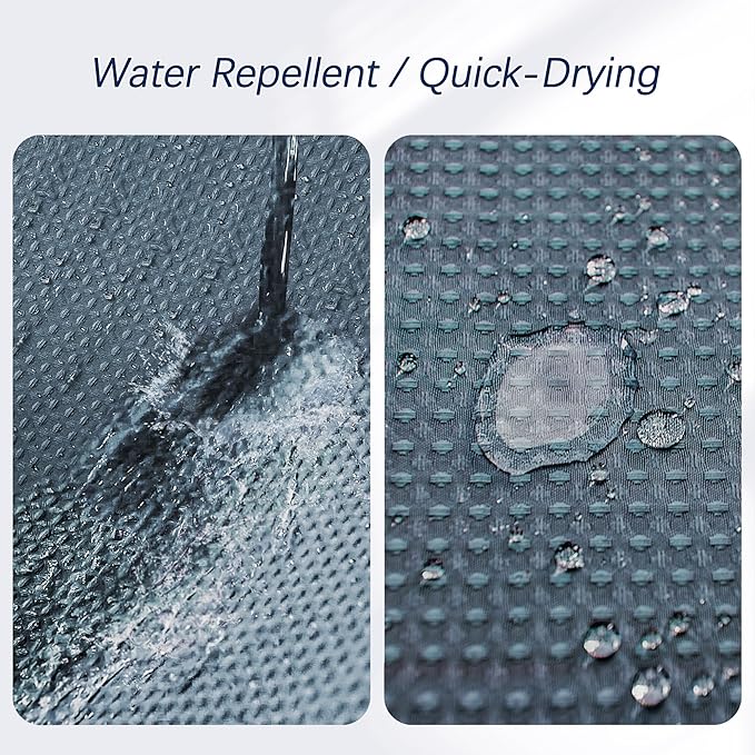 Shower Curtain Blue Water Resistant Waffle Weave Textured Heavy Duty Shower Curtain for Bathroom, 256GSM Modern Thick Fabric Shower Curtains Hotel Quality Spa with 12 Hooks, 72Wx78H Navy