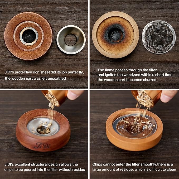 Whiskey Smoker Kit with Torch & Wood Chips, Cocktail Smoker Kit, Old Fashioned Drink Smoker Kit, Bourbon Birthday ，Upgrade Your Home Bar - Ideal Gifts for Men, Dad, Boyfriend(NO Butane)