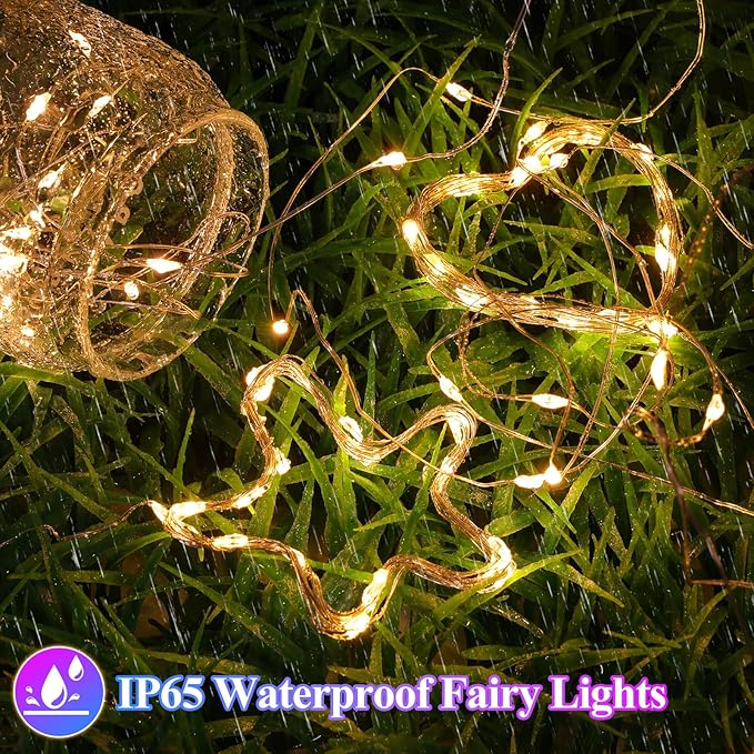 Lakumu 12 Pack Multi Color Led Fairy Lights Battery Operated - String Lights Waterproof Silver Wire 7 FT 20 Led Firefly Starry Moon Lights for DIY Christmas Decorations Mason Jar Party Wedding Decor