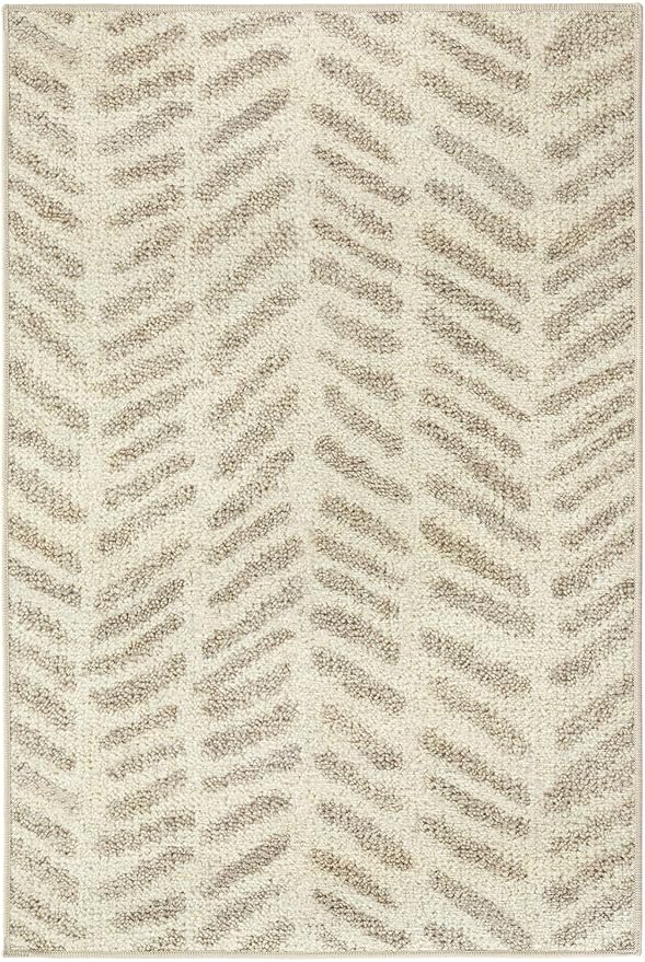 Dash & Albert Rowley Grey Machine Washable Rug, 6 X 9 Feet, Grey Graphic Pattern