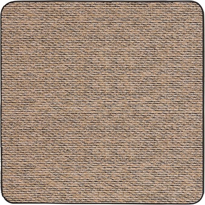 House, Home and More Skid-Resistant Carpet Indoor Area Rug Floor Mat - Black Ripple - 5 Ft X 5 Ft - Non Slip Rubber Backing, Stain Resistant, Dog Friendly, Living Room Bedroom Kitchen Entryway