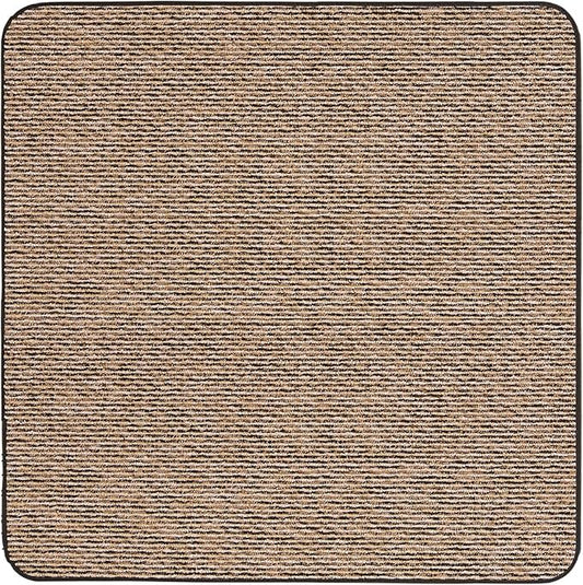 House, Home and More Skid-Resistant Carpet Indoor Area Rug Floor Mat - Black Ripple - 5 Ft X 5 Ft - Non Slip Rubber Backing, Stain Resistant, Dog Friendly, Living Room Bedroom Kitchen Entryway