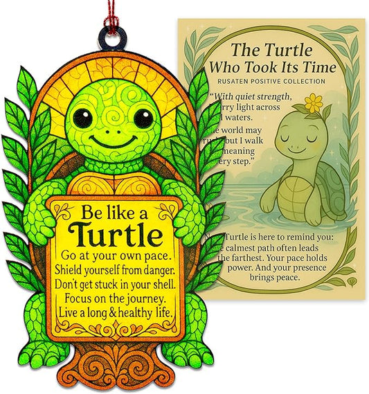 Turtle Gifts, sea Turtle Ornament, Turtle Gifts for Women, Beach Gift,Coastal Gift. Christmas Ornament 2025, Suncatcher Effect Stained Glass Window Hanging, car Hanging Accessories