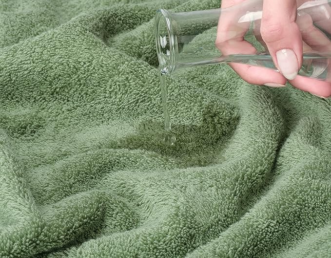 American Soft Linen Luxury Washcloths for Bathroom, 600 GSM 100% Cotton 4 Piece Turkish Wash Cloth Set, 13x13 in Soft Rags for Body and Face, Sage Green Washcloths