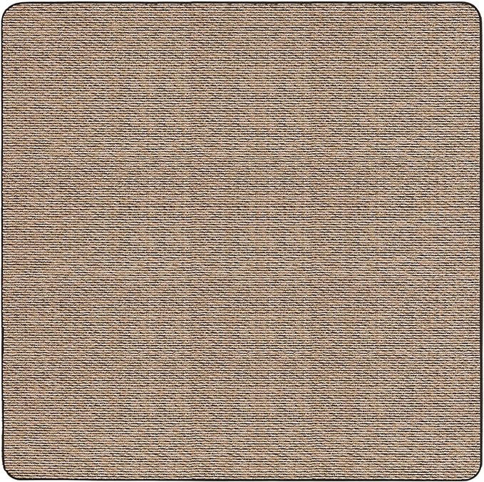 House, Home and More Skid-Resistant Carpet Indoor Area Rug Floor Mat - Black Ripple - 8 Ft X 8 Ft - Non Slip Rubber Backing, Stain Resistant, Dog Friendly, Living Room Bedroom Kitchen Entryway