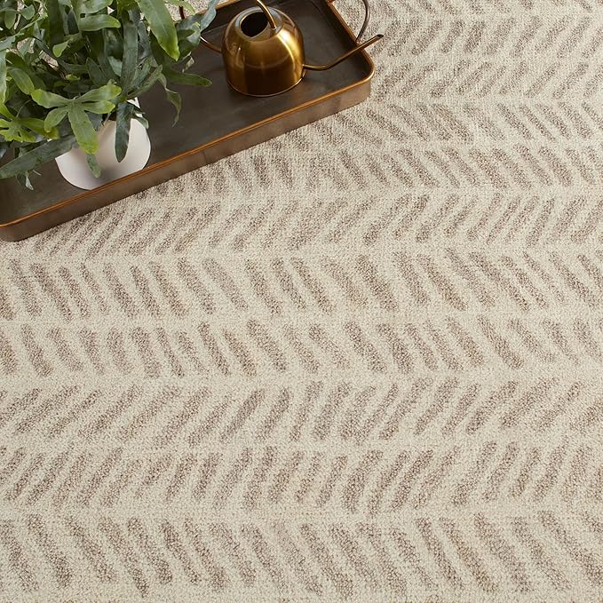 Dash & Albert Rowley Grey Machine Washable Rug, 7.5 X 9.5 Feet, Grey Graphic Pattern - Premium Luxury Hotel Quality Soft Breathable Hypoallergenic Machine Washable Easy Care All Season Comfortable