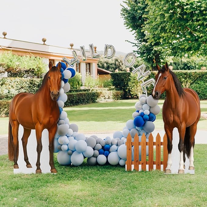 Horse Life Size Standee - 6.6FT Freestanding Coroplast Cutouts | Farm Animal Standup Photo Booths, Birthday & Halloween Decorations, Style 1