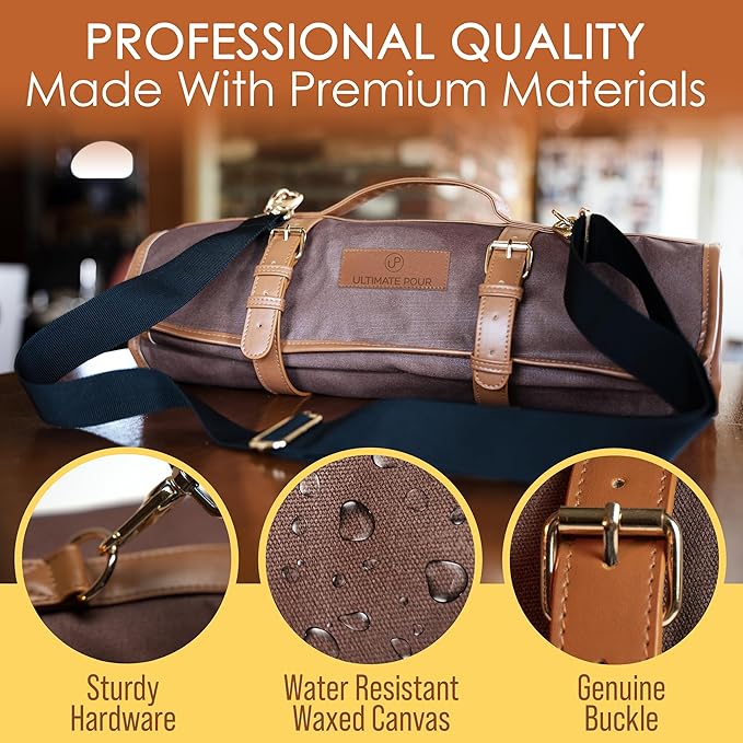 Professional Bartender Kit Travel Bag with Cocktail Shaker Set | Portable Bartending Mixology Bar Set with 18/28 oz Boston Shaker | Pro Bar Tools Perfect for Home, Bar, Parties, Beach, BBQ | 24 Pcs