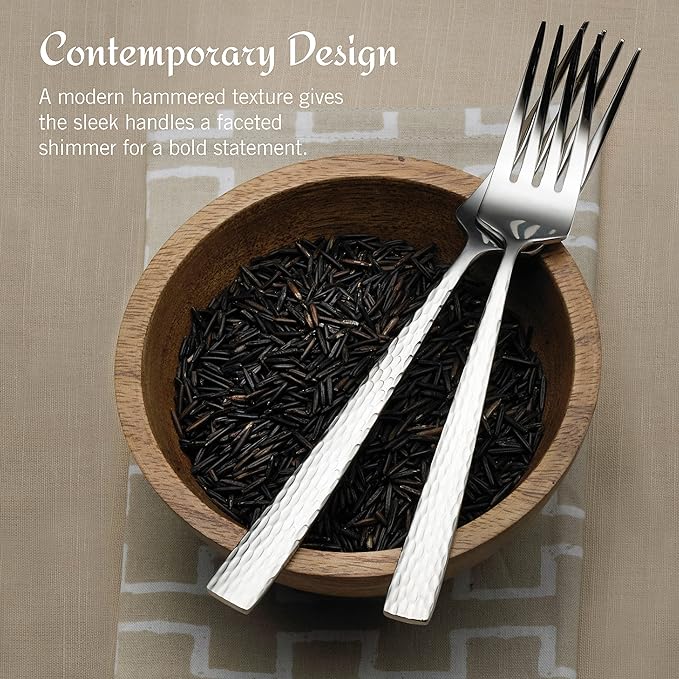 Mikasa, Oliver Gleam Flatware Service for 12, 65 Piece Set, 18/10 Stainless Steel, Silverware Set with Serving Utensils