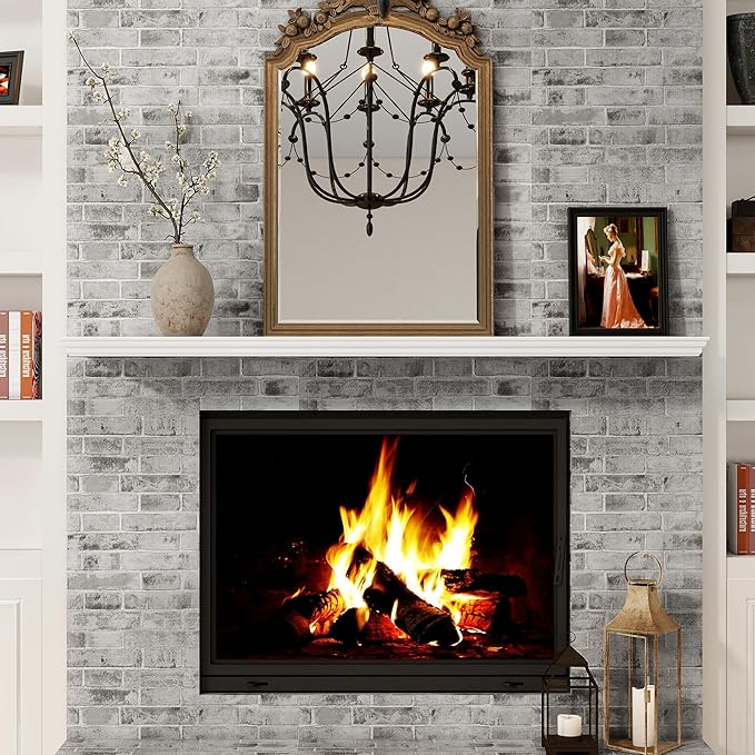 Axeman 55 Inch Floating Shelves for Wall, 9.3" Deep Crown Molding Wood Display Shelf with Heavy Duty Invisible Brackets for Living Room, Bedroom, Bathroom, Kitchen Decor & Storage, Set of 1, White