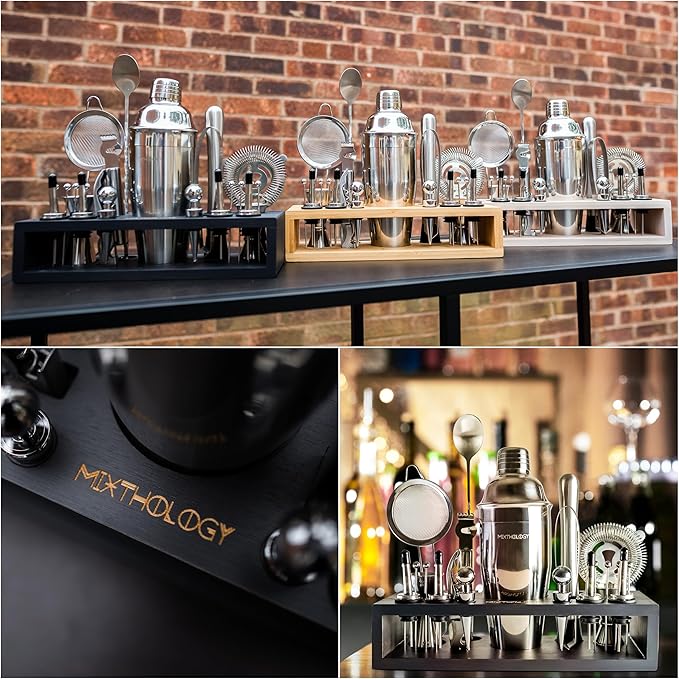 Mixology Bartender kit | 31 Piece Professional Bartender Set by Mixthology - bar Tools, Accessories, and bar Sets for The Home by Bartenders. Gift The Perfect Cocktail Shaker