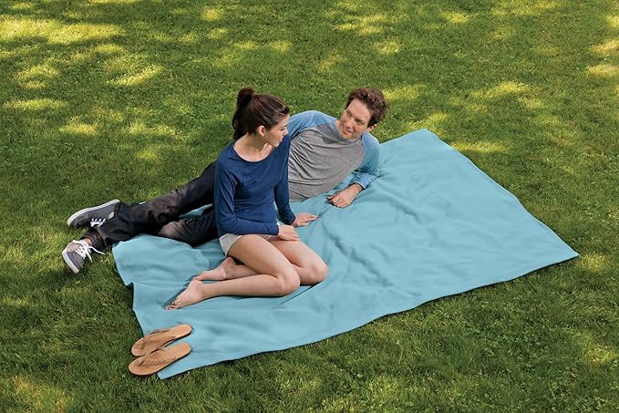 MV Sport Lightweight Sweatshirt Blanket Throw – Warm & Cozy, Breathable Oversized Fleece Knit, Couch, Bed, Travel, Cold Nights, and Outdoors – Soft Light Weight Blanket 54" x 84" Cali Blue