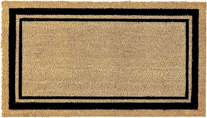 KANKUN Coco Coir Door Mat with Heavy Duty Backing, Welcome Doormat (17" x 30"), Doormat Entrance (Welcome Box)