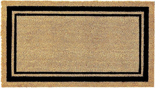 KANKUN Coco Coir Door Mat with Heavy Duty Backing, Welcome Doormat (17" x 30"), Doormat Entrance (Welcome Box)