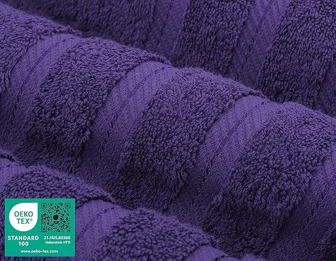 American Soft Linen 35x70 Jumbo Large Bath Towels, 600 GSM 100% Cotton Turkish Bath Sheet, Oversized Luxury Bath Towels for Bathroom Beach and Pool, Purple