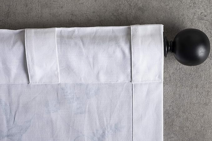 Maison d' Hermine Curtains for Living Room 100% Cotton 108 inch Length One Panel Light Filtering Curtains for Bedroom Windows with Rod and Loop Pockets Drapes (Neo Ipomee White, 50" W x 108" L)