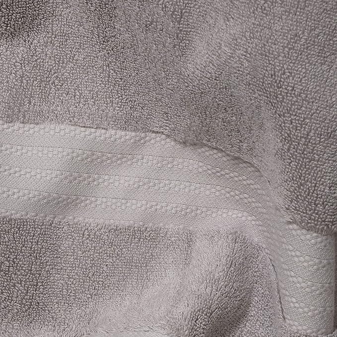 100% Organic Cotton Bath Towel Set | Bathroom Luxury Towel Set of 6 | GOTS Certified | Hotel Premium Towels | 700 GSM | 2 Bath Towel 30 x 56 | 2 Hand Towel 16 x 30 | 2 Wash Cloth 13 x 13 | Dark Gray