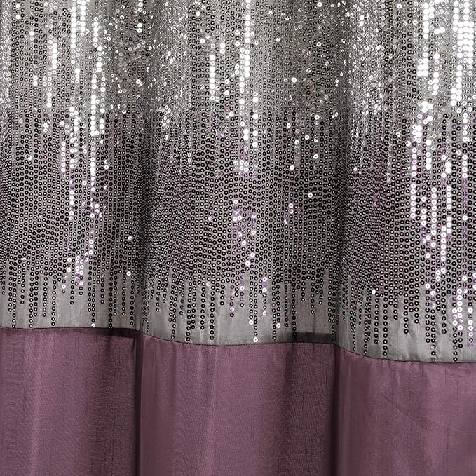 Lush Decor Night Sky Shower Curtain, 72" x 72", Gray & Purple