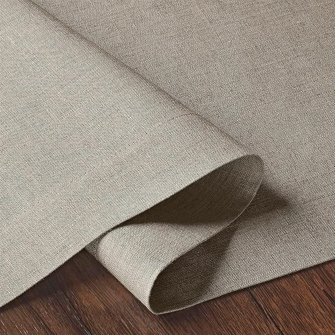 D'Moksha Homes Linen Natural Table Runner 72 Inches Long - 100% Pure Linen 14 x 72 Inch Table Runner for Dining, Fall, Autumn and Halloween - Machine Washable